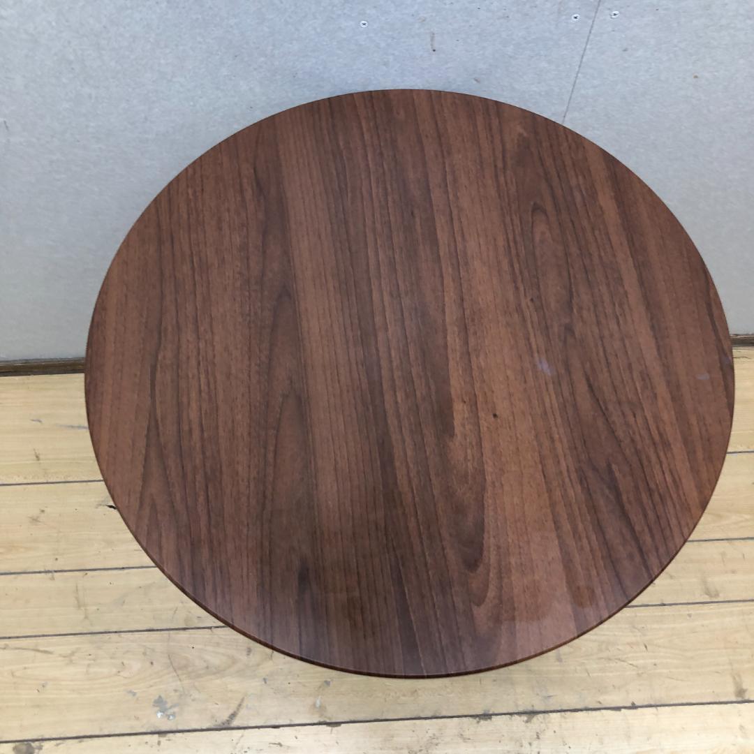 送料無料 丸サイドテーブル 木製天板 ブラック脚 北欧風 モダン 250918