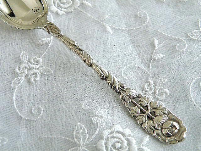 シルバー800 ヒルデスハイムの薔薇スプーン＆シュガースプーン 800