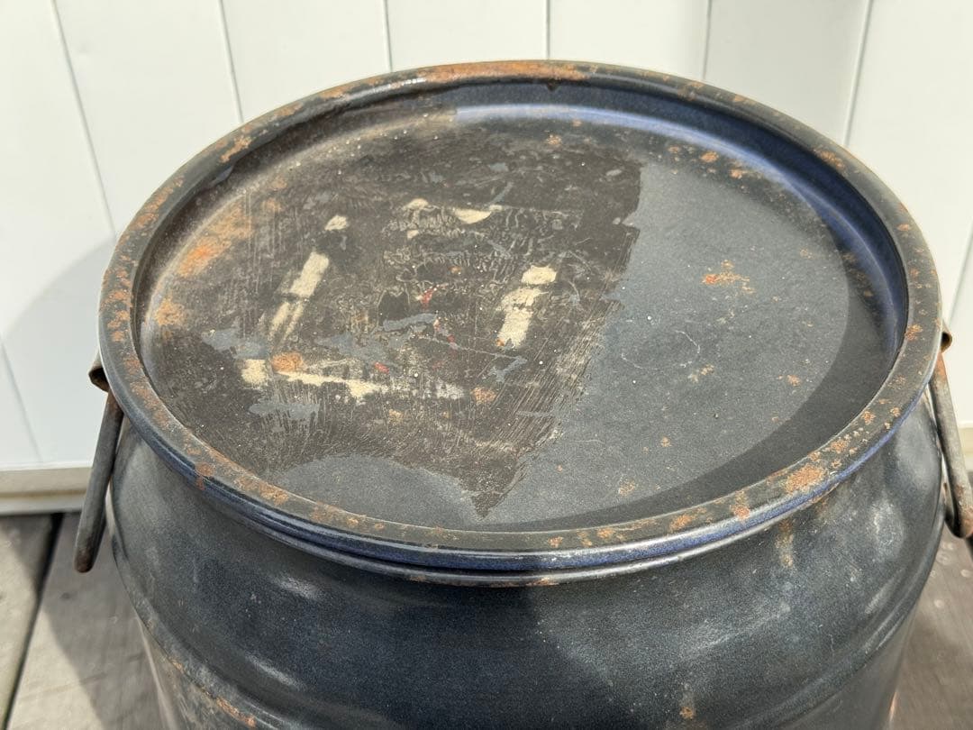 ヴィンテージ レトロ 古道具 スチール缶 タンク バレル 収納 スツール