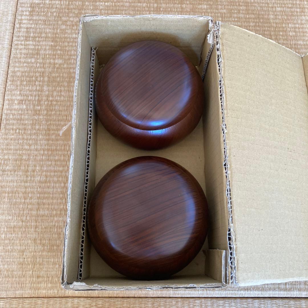 木製囲碁盤・碁石セット（黒白石付き）