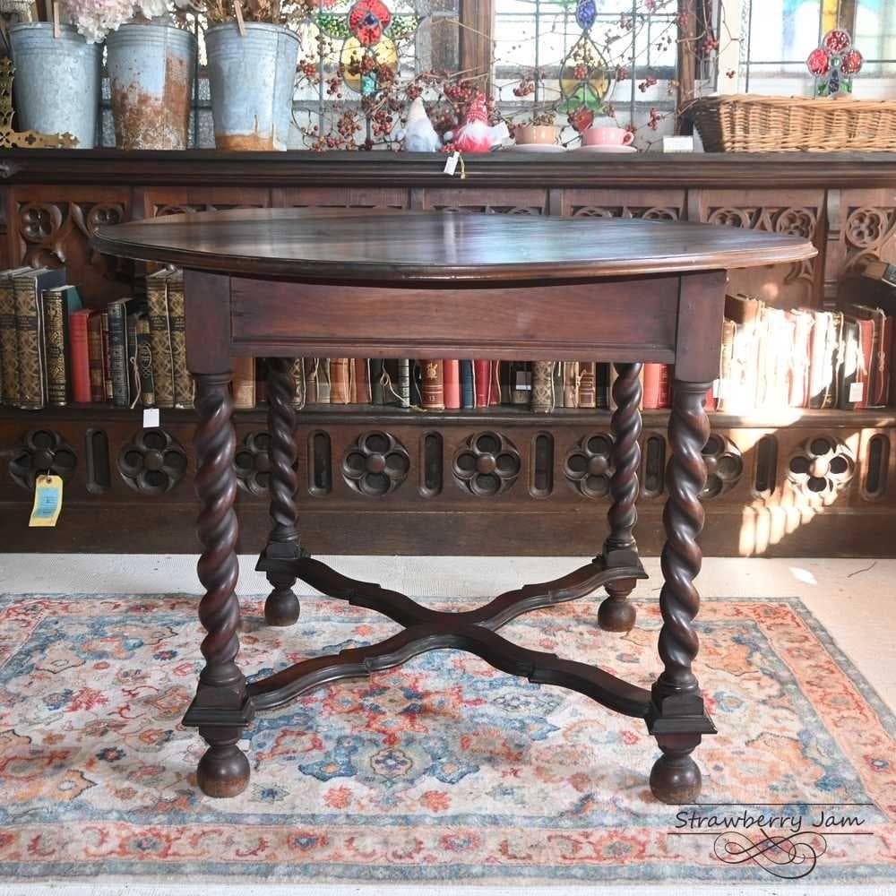 L3710-39 英国アンティーク オーク 丸テーブル ダイニング 食卓テーブル