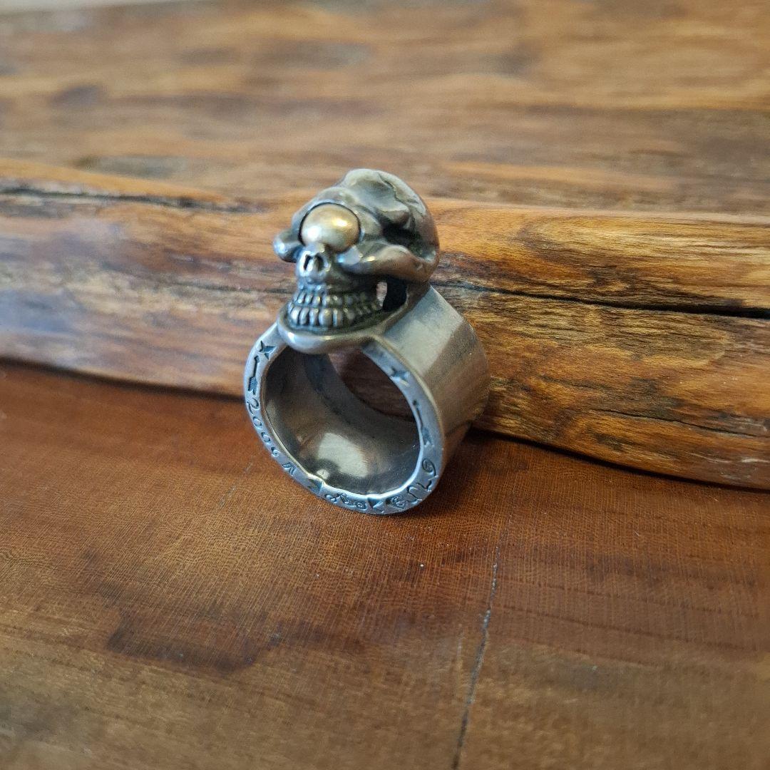 ベ*タ様 ストップライトスカルリング18金目21号　的を絞って生きろ！