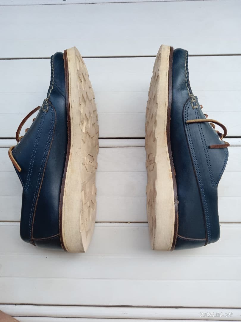 アメリカ製オークストリートブーツメーカーズ本革ネイビー8.5D26.5cm 中古