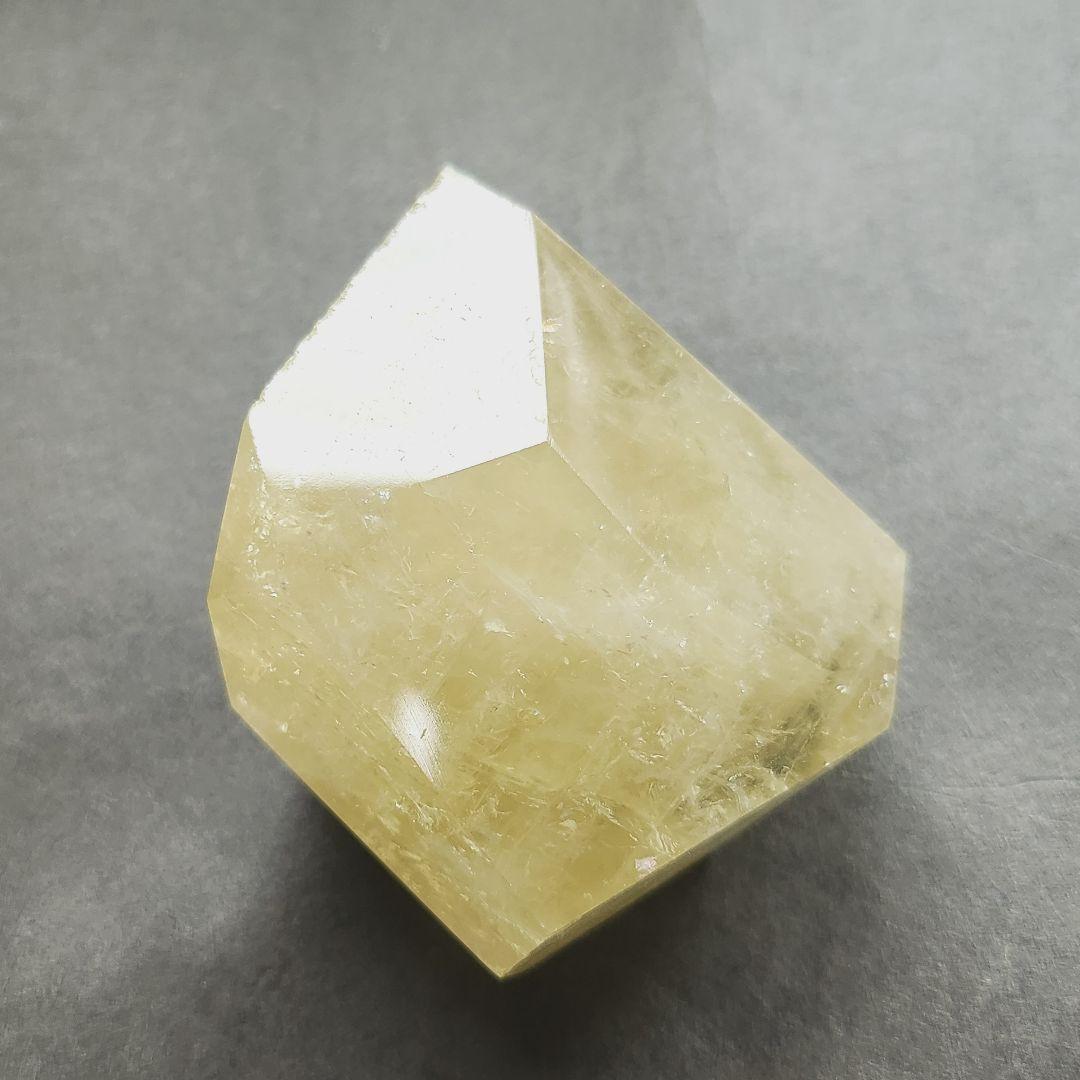 一点物】高品質✨虹入り シトリン 原石 ポリッシュ 研磨 インテリア✩.*˚