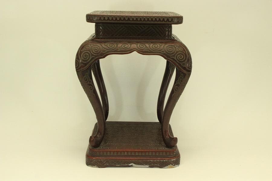 具利 彫刻 高炉台 高卓 時代物(A983)