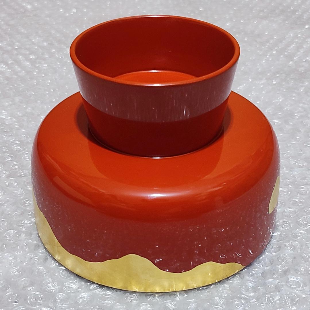 輪島塗 米永 朱金の椀 希少な高足椀