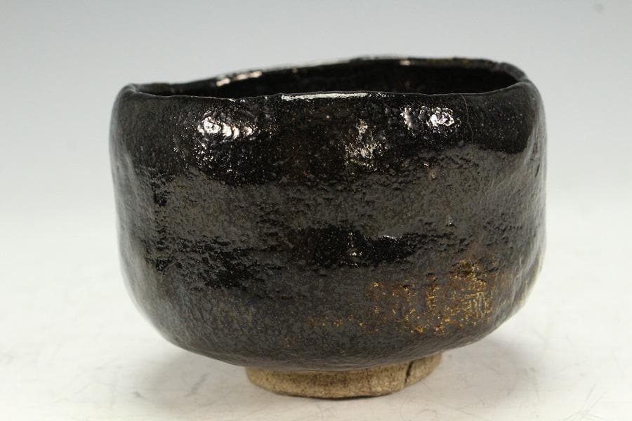 茶道具 不ニ 黒楽茶碗 仁阿弥道八造 共箱(K-XA876)