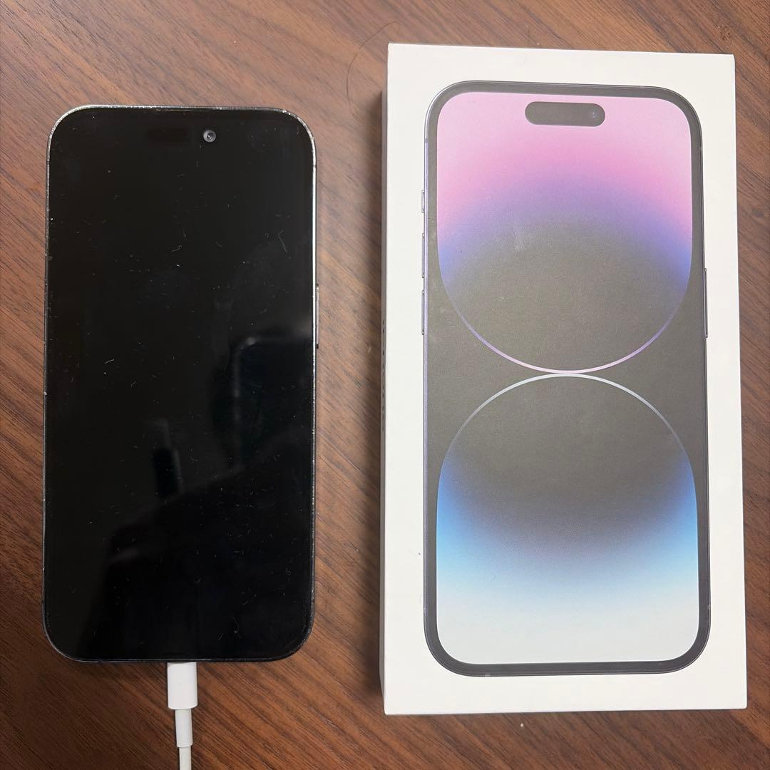 iPhone 14 Pro 128GB パープル 背面割れジャンク インカメラ△ - メルカリ