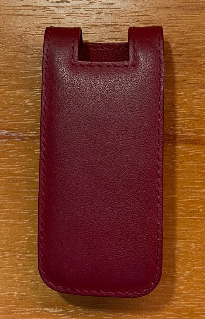 ポルシェレザーキーケース純正品ボルドーレッド