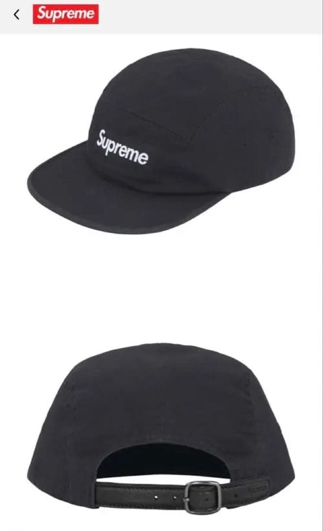 supreme washed chino twill camp cap 25FW