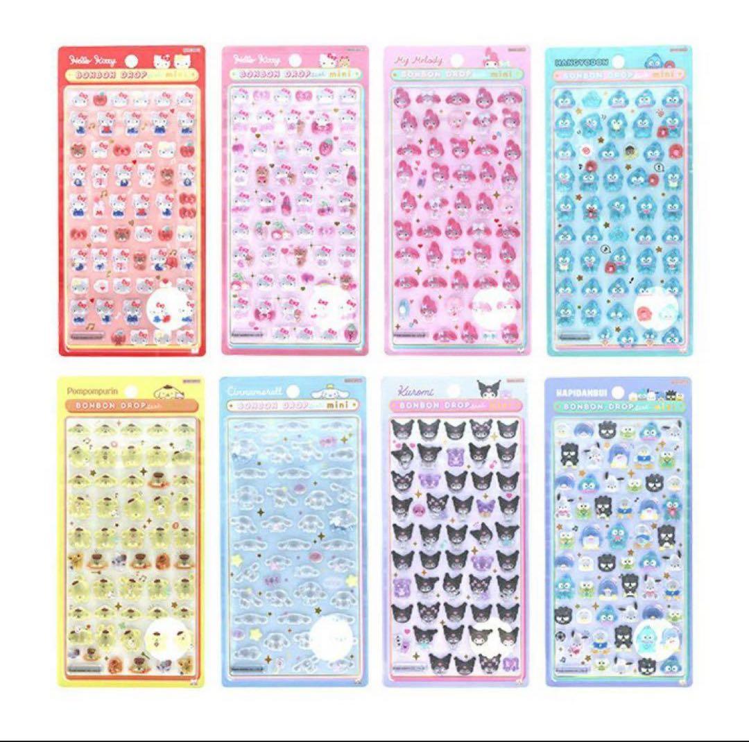 国内正規品】 サンリオ ボンボンドロップシール ミニ コンプリート