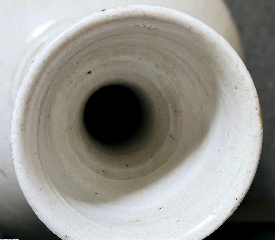 李氏朝鮮時代　朝鮮古美術　朝鮮古陶磁器　李朝白磁　高さ　28.2cm 広口　大壺