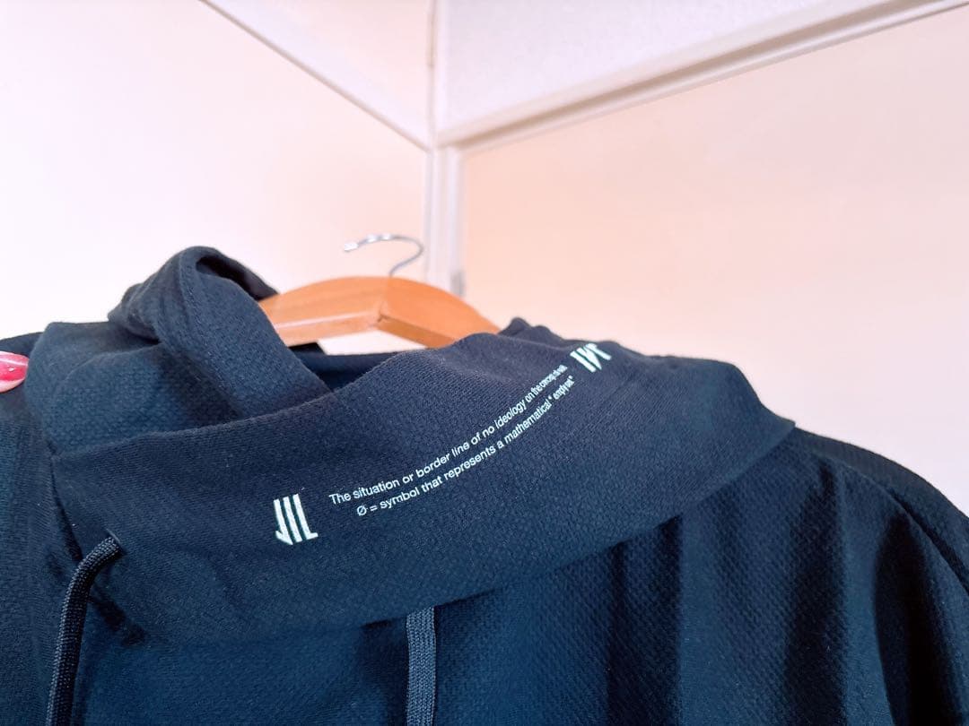 IKE×SPYAIR】IVT コラボ フードTシャツ 黒 ワッフル素材 F