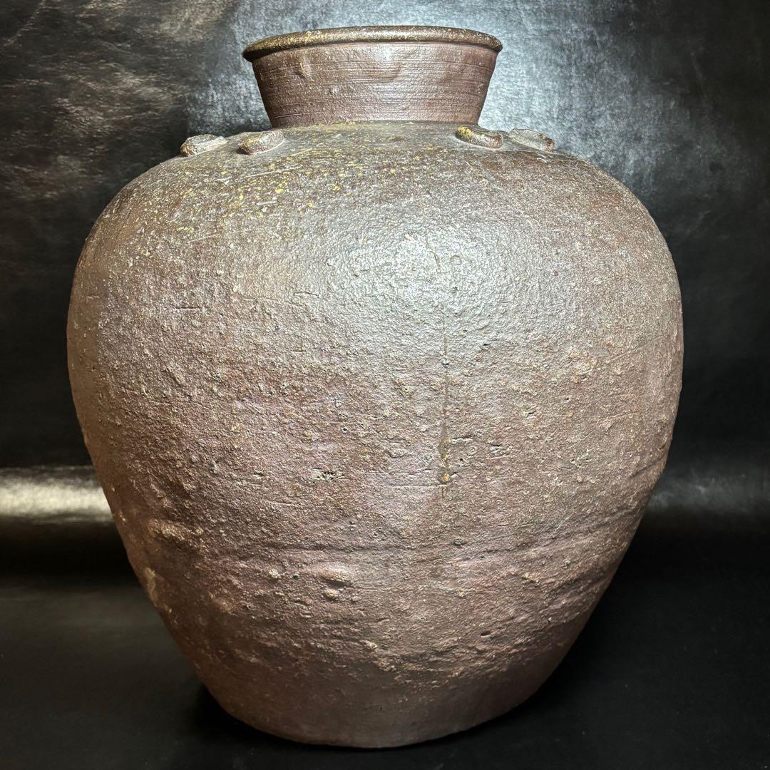 ★古陶磁/古備前 大壺 窯印！幅 約37㎝・高さ 約39.5㎝★