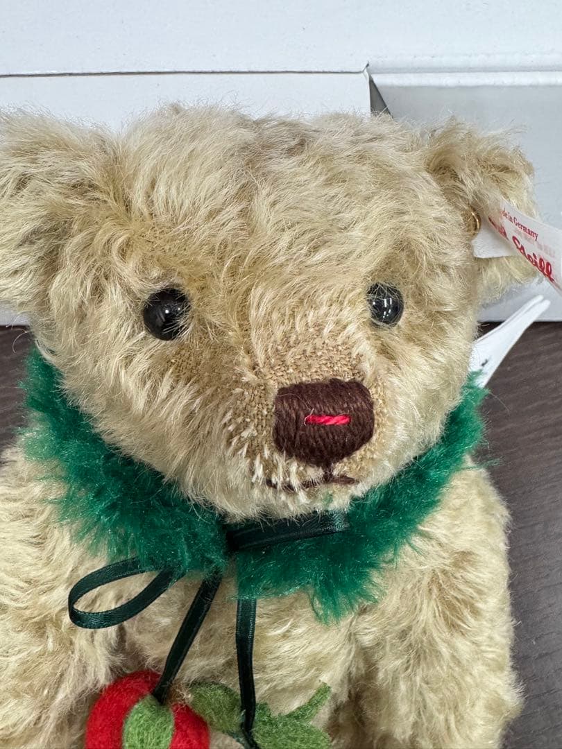 定価4.8万Steiff シュタイフ 新品 ベージュ テディベア リトルサンタ