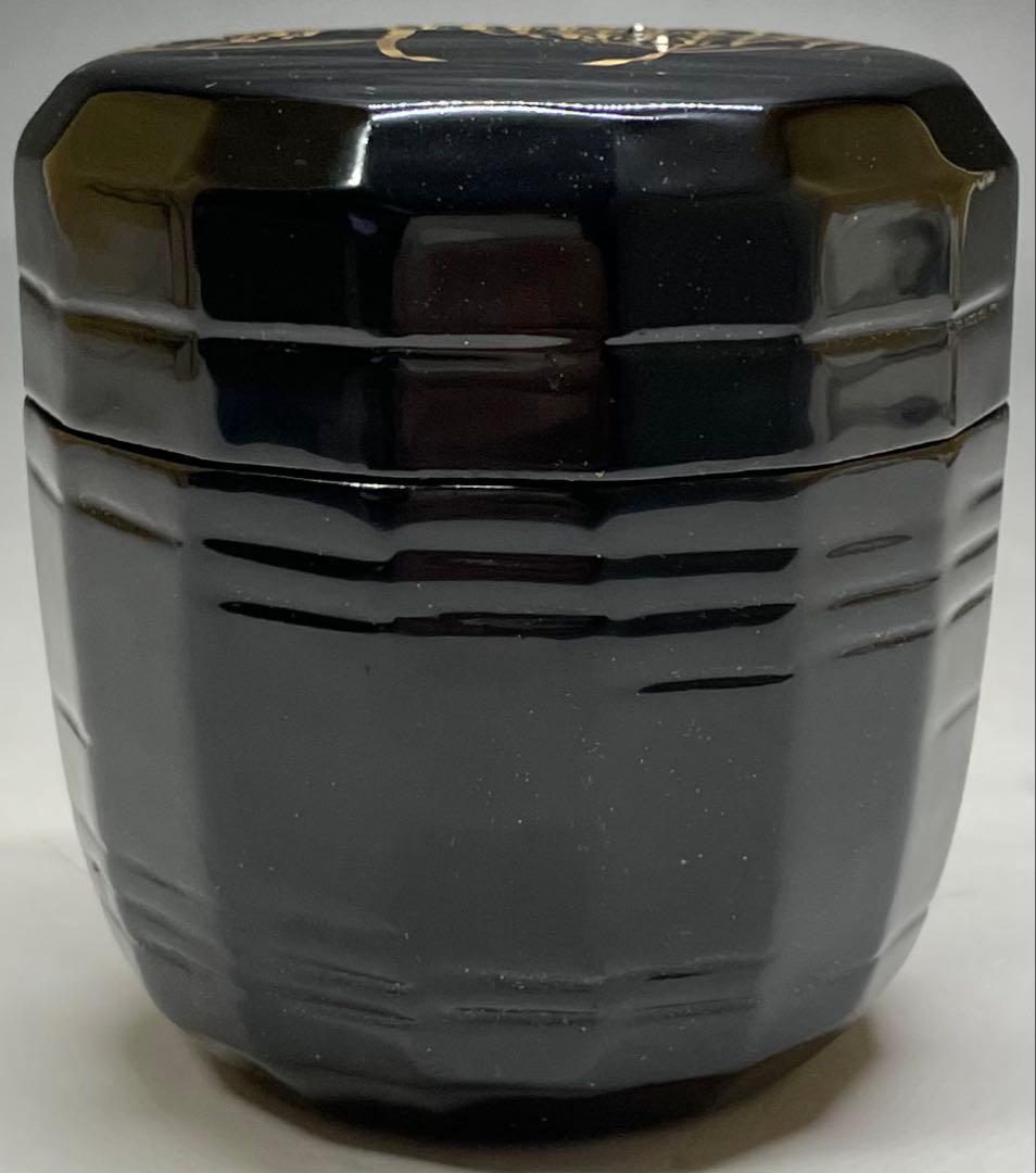 吉田一峰 認得斎好写 折撓柳蒔絵棗 四方桟共箱 栞