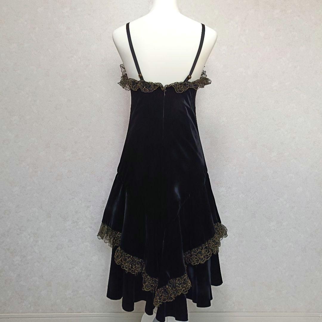 クリスチャンディオール ヴィンテージ ベルベット キャミソールワンピース 9号