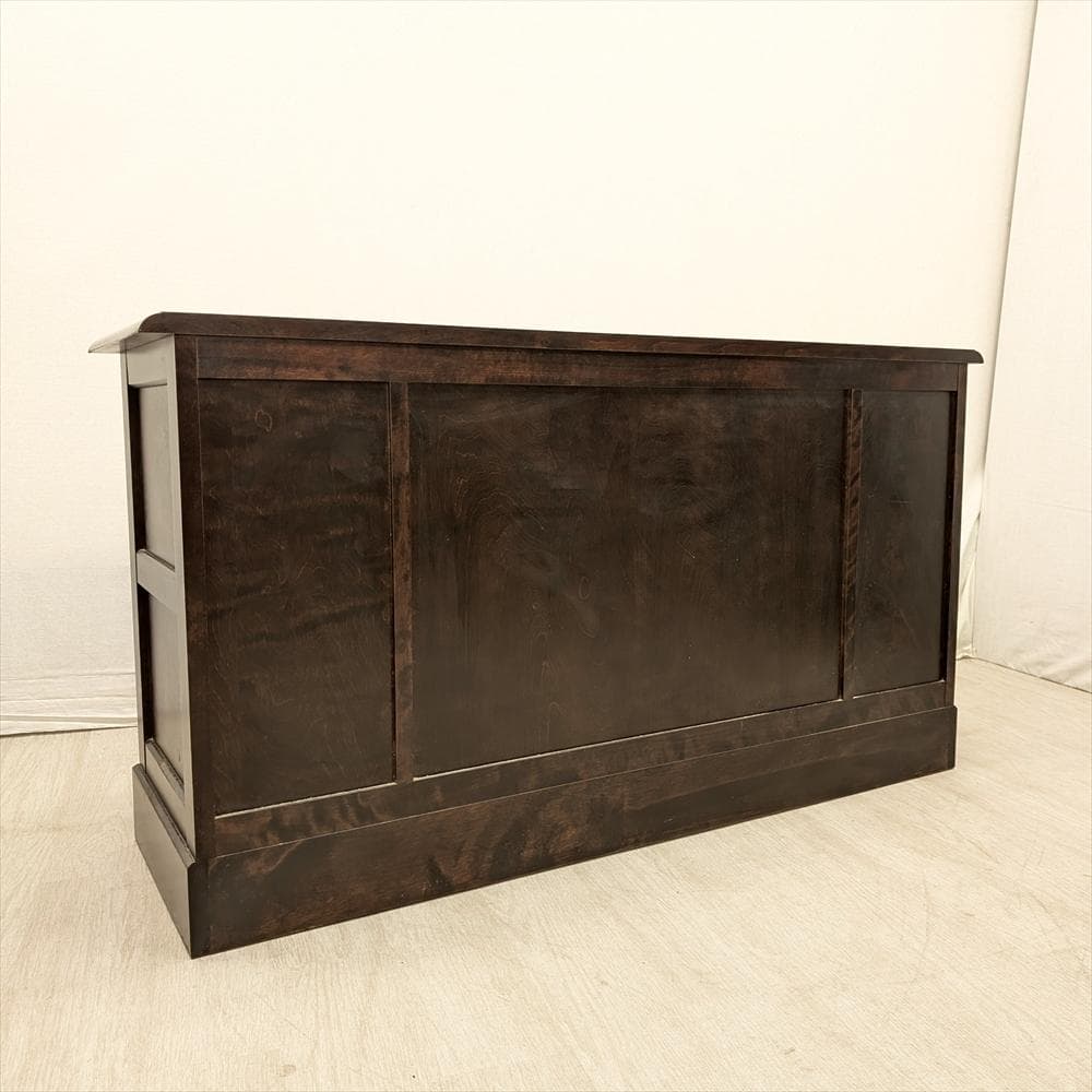 北海道民芸家具 樺 カバ材 無垢 サイドボード キャビネット 収納棚 飾り棚