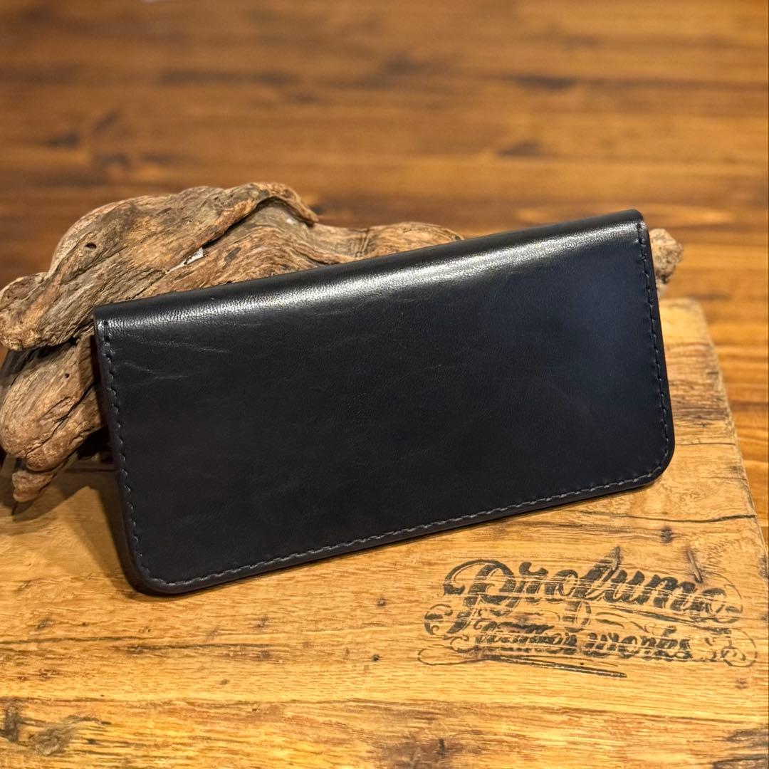 Ｋ*様 トラッカーウォレット 2層『ホースバット　茶芯　ブラック』