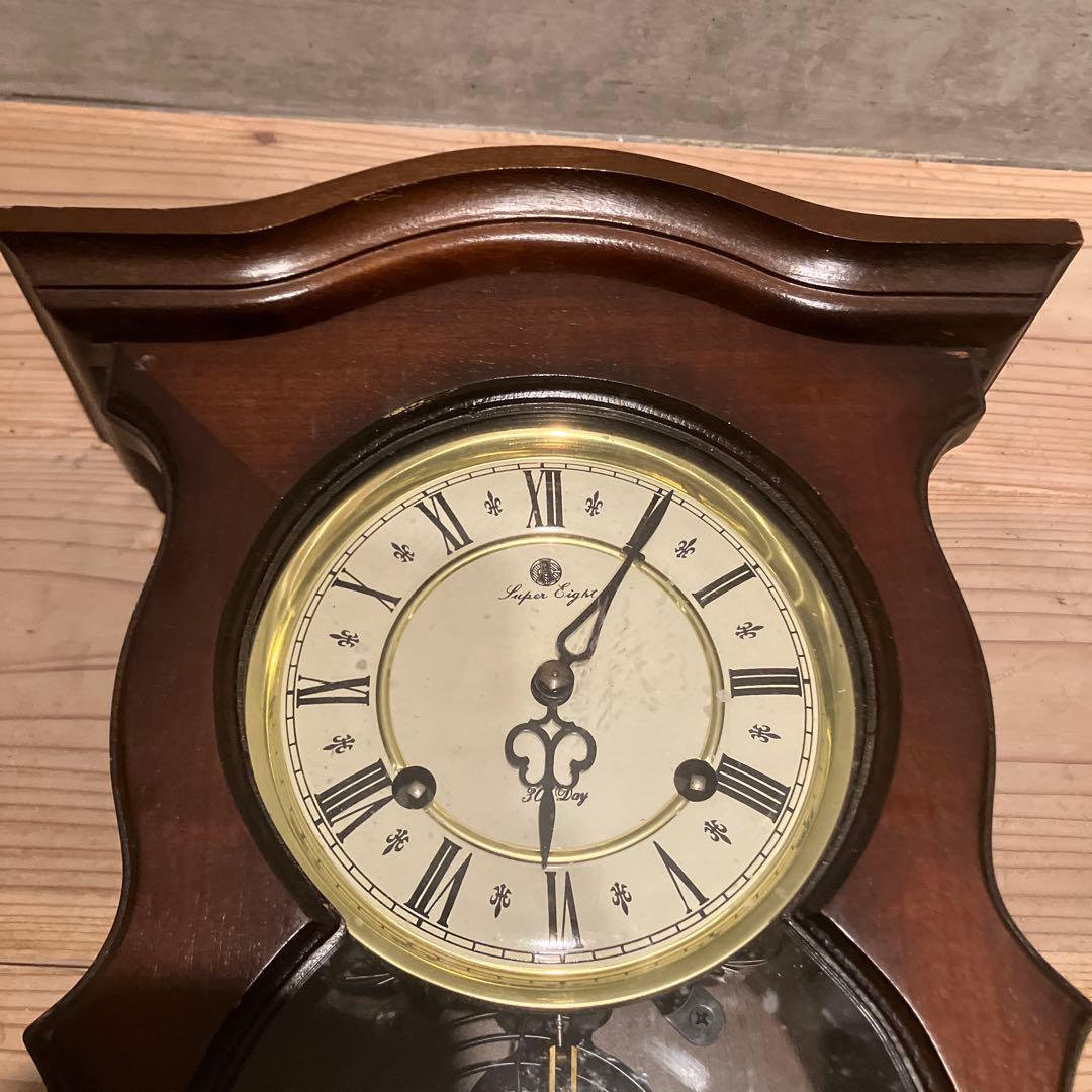 振り子時計 5390 壁掛け ゼンマイ式 高性能クロック 愛知時計