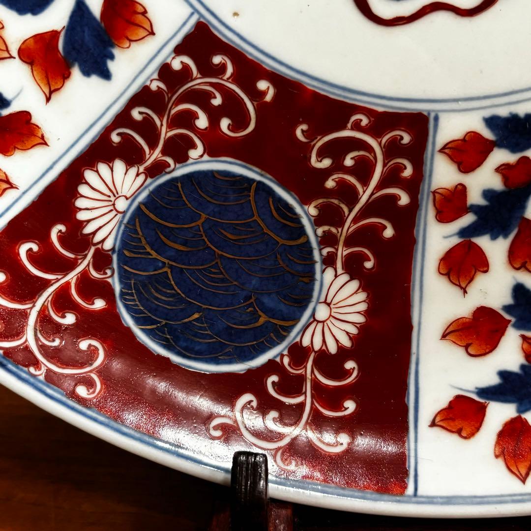 江戸時代 古伊万里焼 赤絵 飾り皿 お正月に - メルカリ
