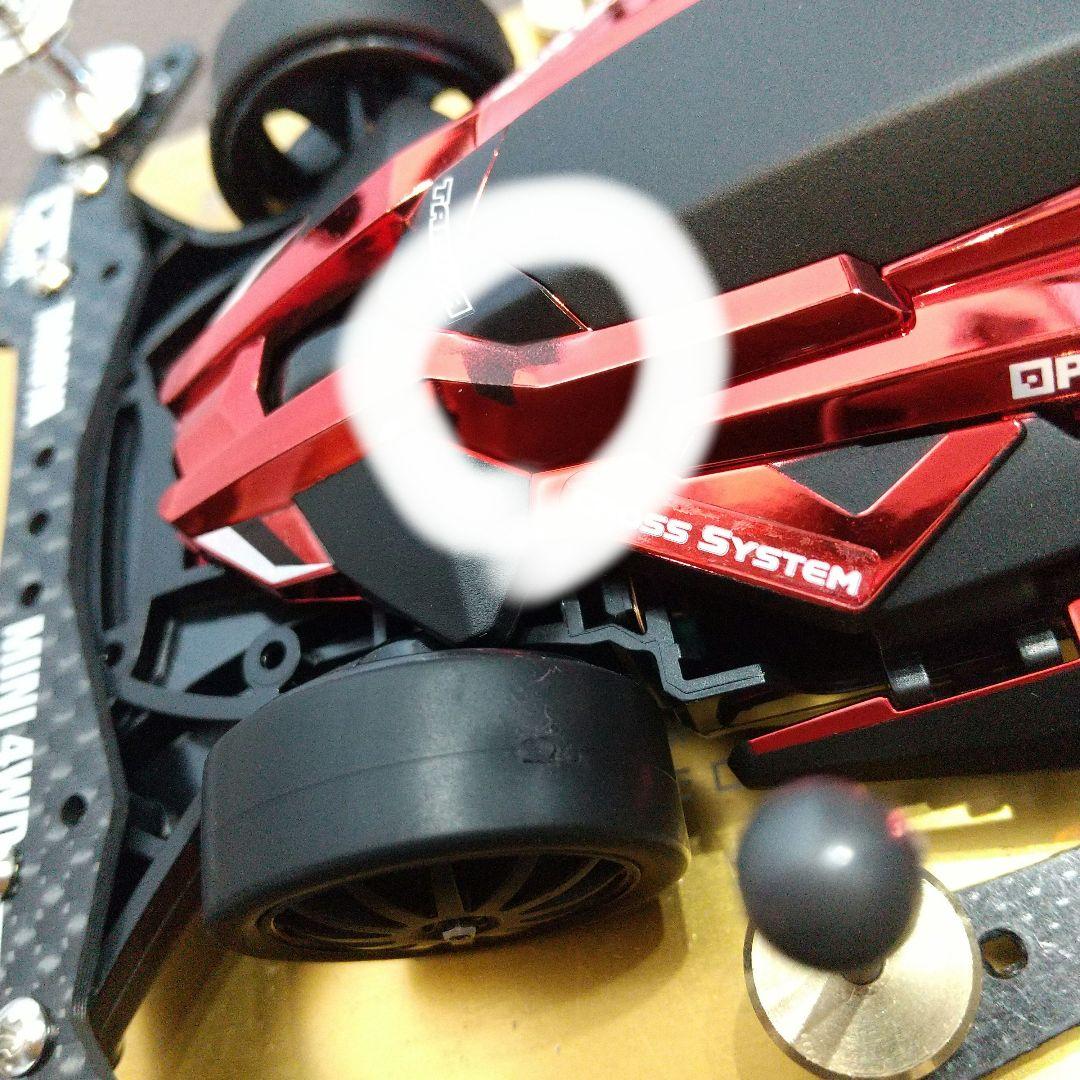 ミニ四駆　完成品　デクロス-01　Matt Black＆Redメッキ