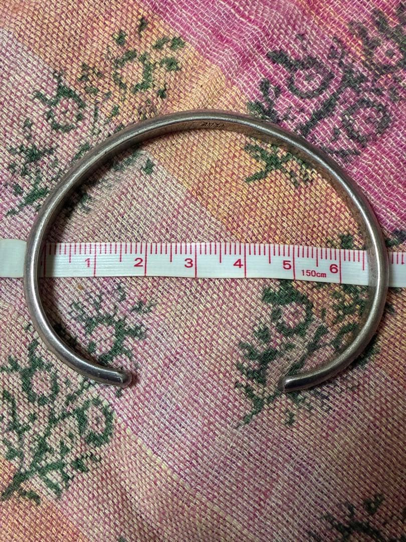 Tahe starling Indian銀古いバングル渋いstamp