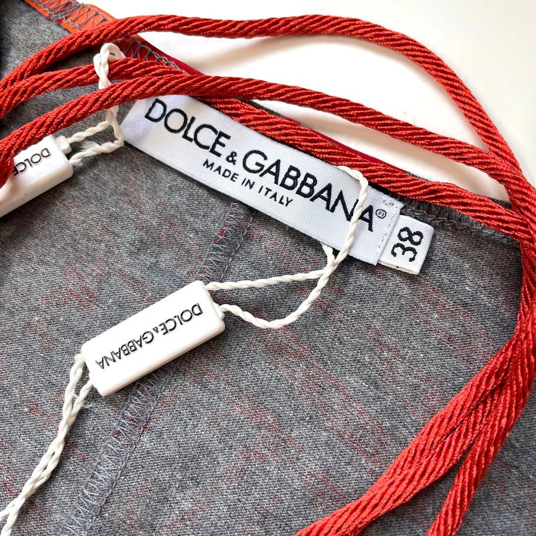 ドルチェ&ガッパーナ タンクトップ ターバン ヘアバンド付 グレー オレンジ