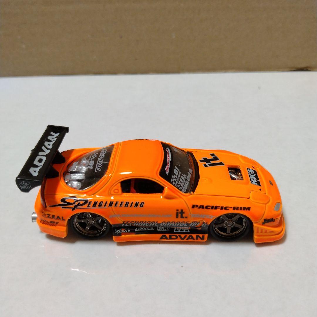 難あり 1/64 マッスルマシーン 4 FD3S D1仕様 蛍光オレンジ