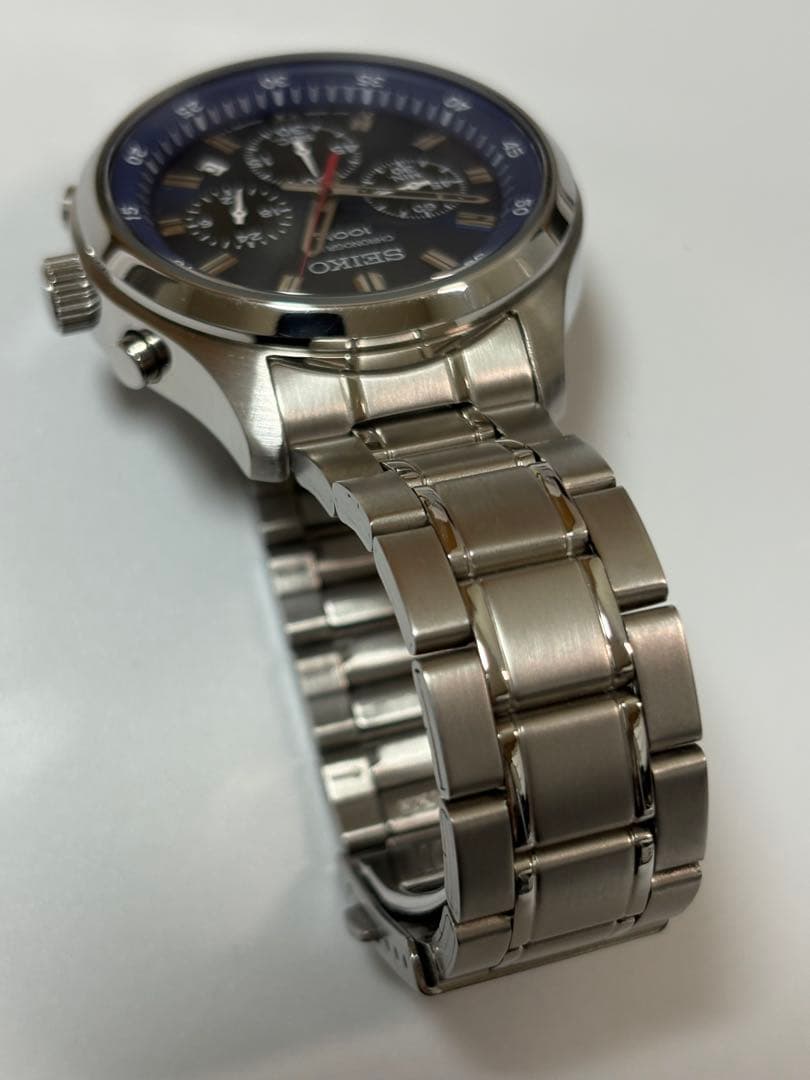 【美品】SEIKO セイコー クロノグラフ 4T57-00B0 クォーツ ブルー
