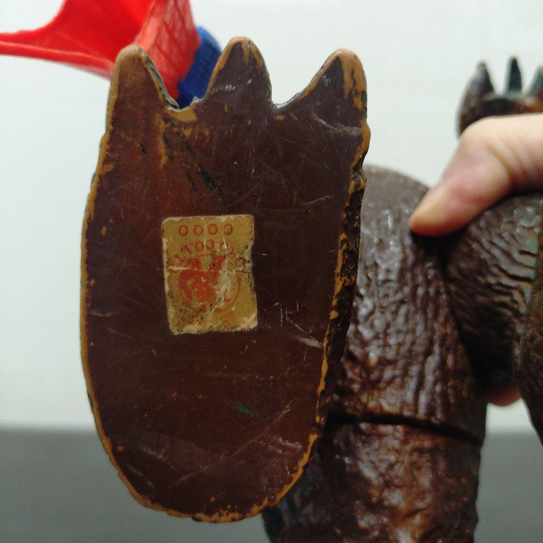 ブルマァク　ジャイアントゴジラ　当時物　ソフビ　版権シール付　ゴジラ