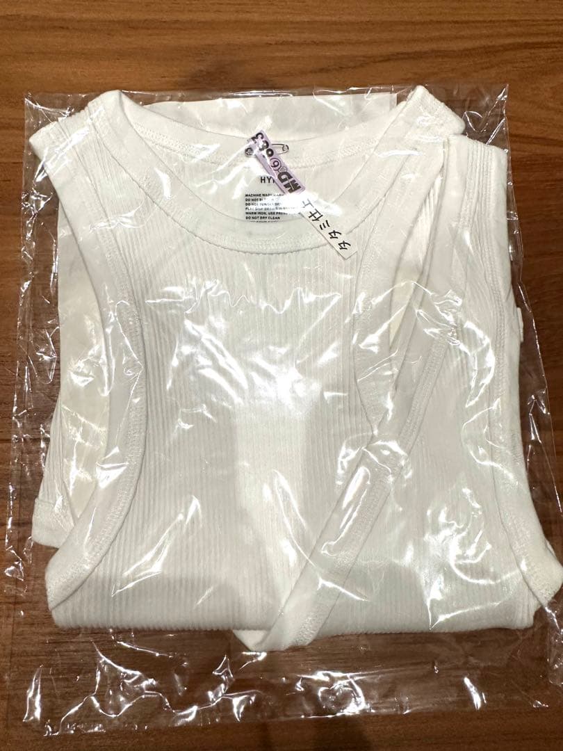 クリーニング済HYKE double shoulder TANK TOP
