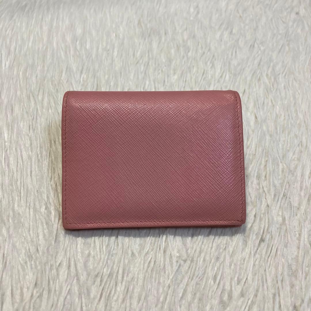 今週限定値上げ 美品 PRADA プラダ 二つ折り 財布 バイカラー ピンク