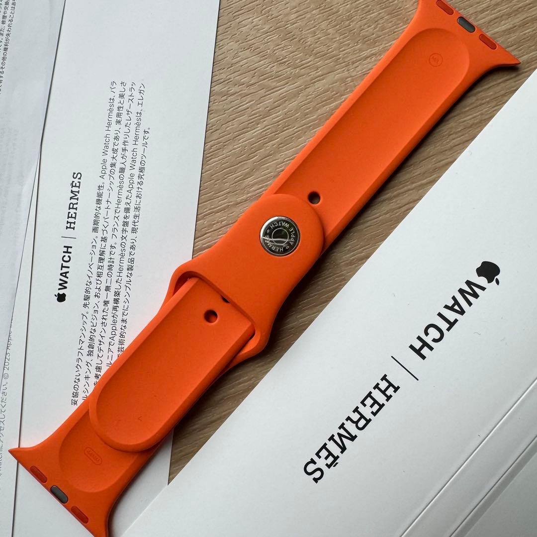 2333 Apple Watch エルメス　オレンジ　ラバー　スポーツバンド