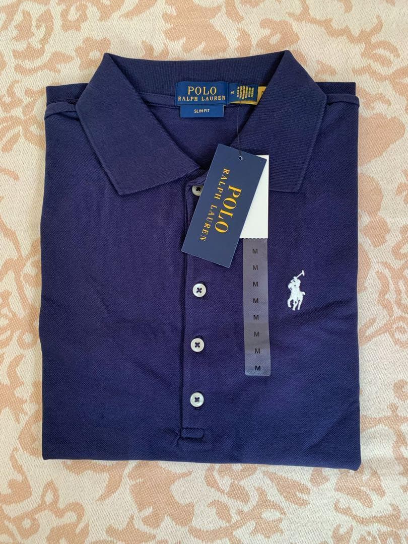 ★新品タグ付き＃Polo Ralph Lauren#ネイビー#半袖ポロシャツ#M