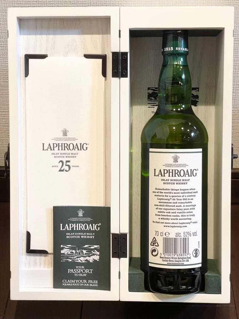 ラフロイグ 25年 カスクストレングス 52° 木箱入新品2018リリース希少