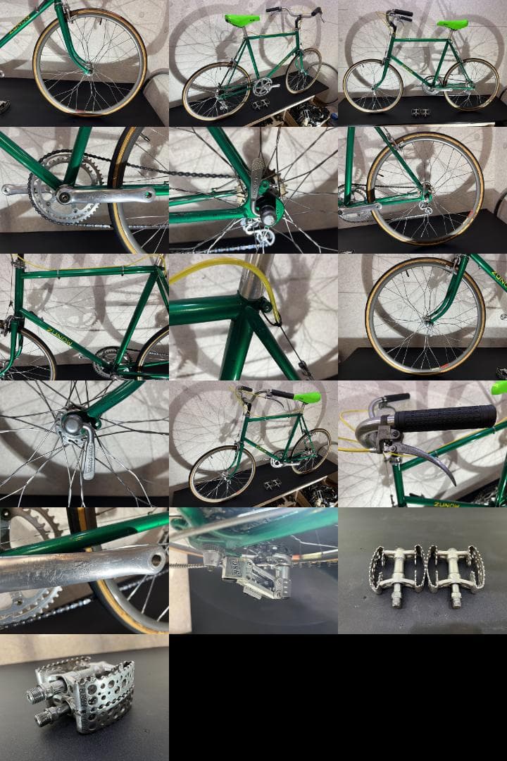 ZUNOW 24インチ クロモリ カンパニョーロ チューブラータイヤ グリーン