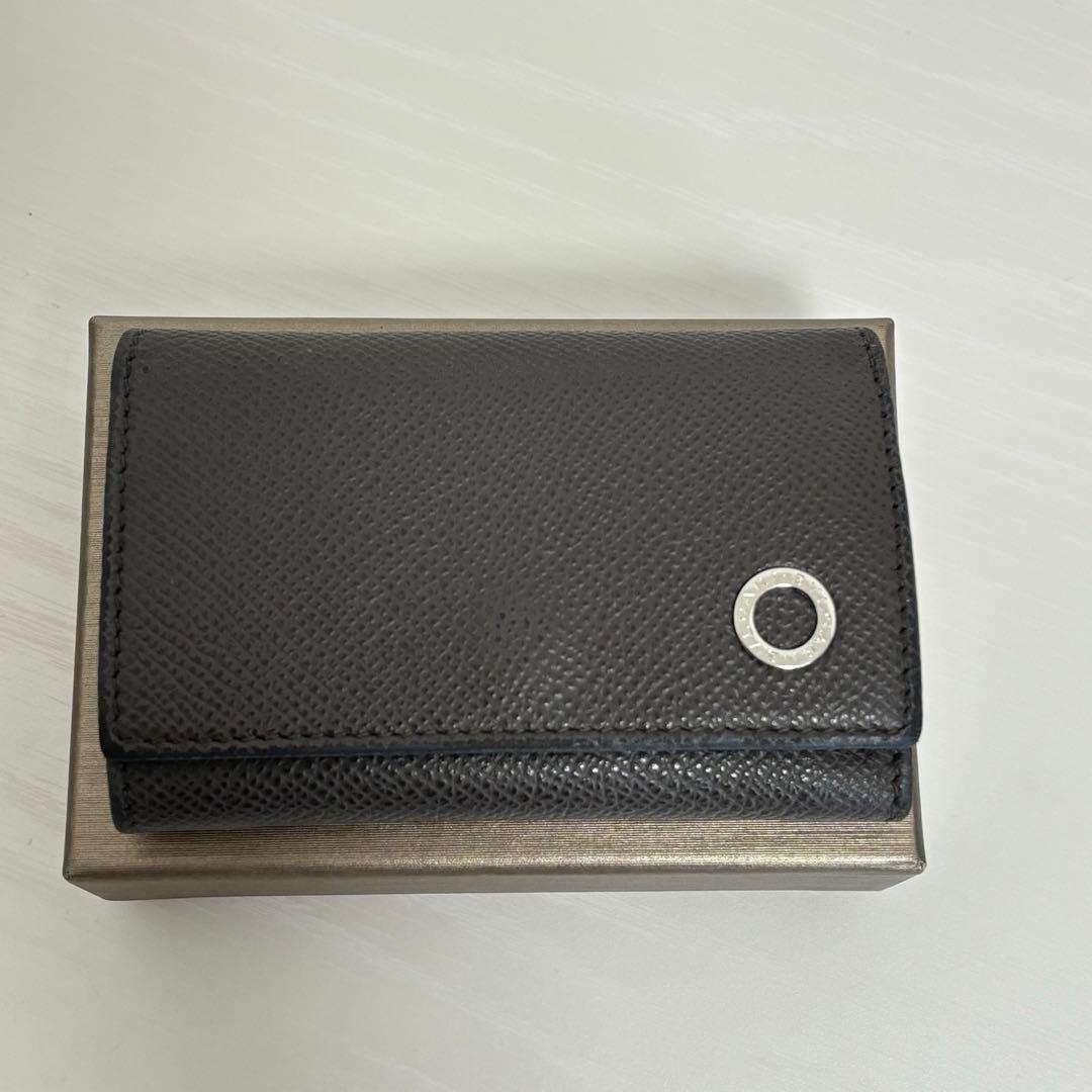 付属品付き ブルガリキーケース 6連フック ダークグレー レザー