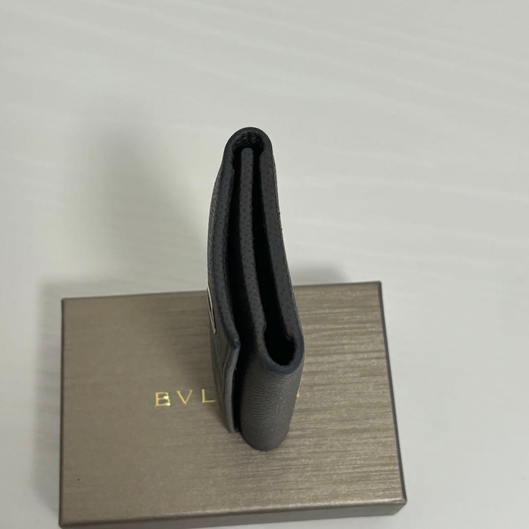 付属品付き ブルガリキーケース 6連フック ダークグレー レザー