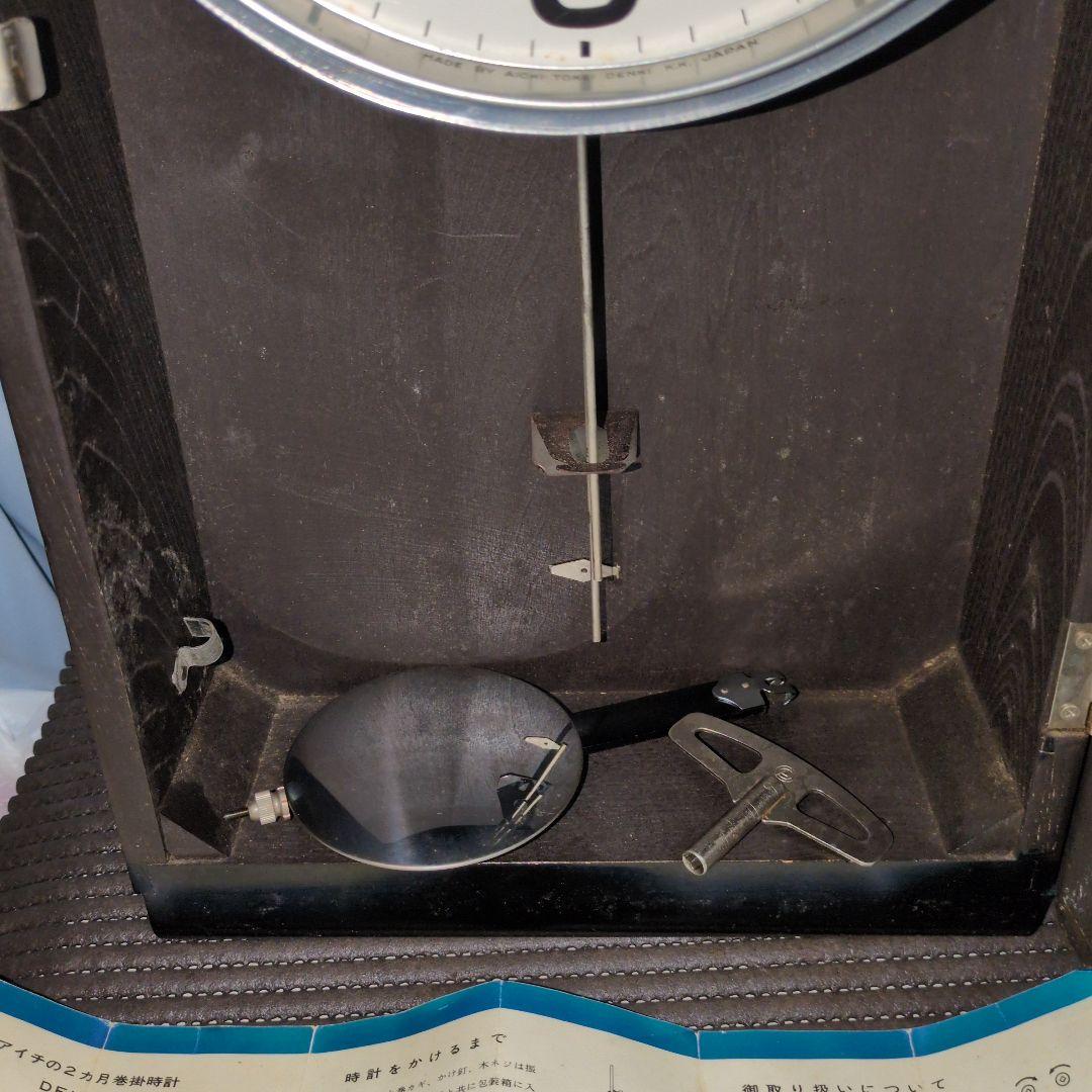 SEIKOSHA 柱時計　愛知時計セットレトロ　ボンボン時計　ゼンマイ式