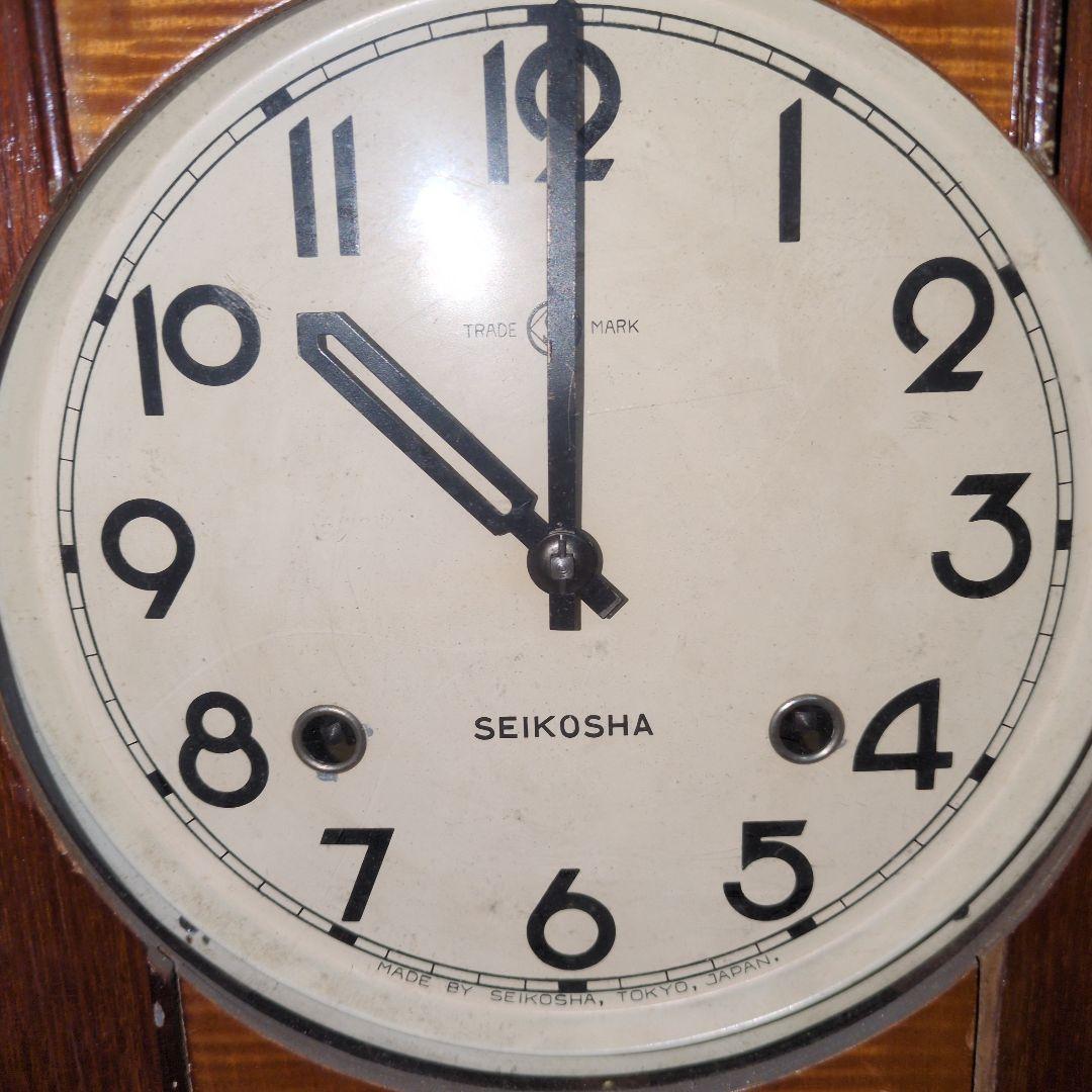 SEIKOSHA 柱時計　愛知時計セットレトロ　ボンボン時計　ゼンマイ式
