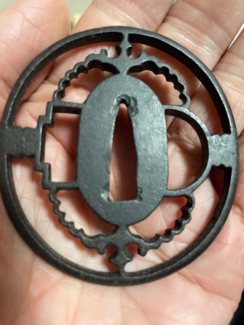 鍔　鉄地鍔　時代物　武具