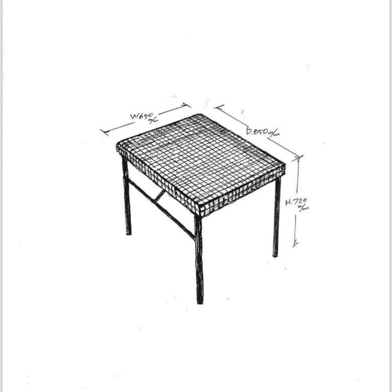 【稀少】タイルテーブル(幅65×奥行き85×高さ72)