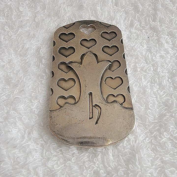 Hide + A&G 長方形 ハート ペンダントトップ シルバー925