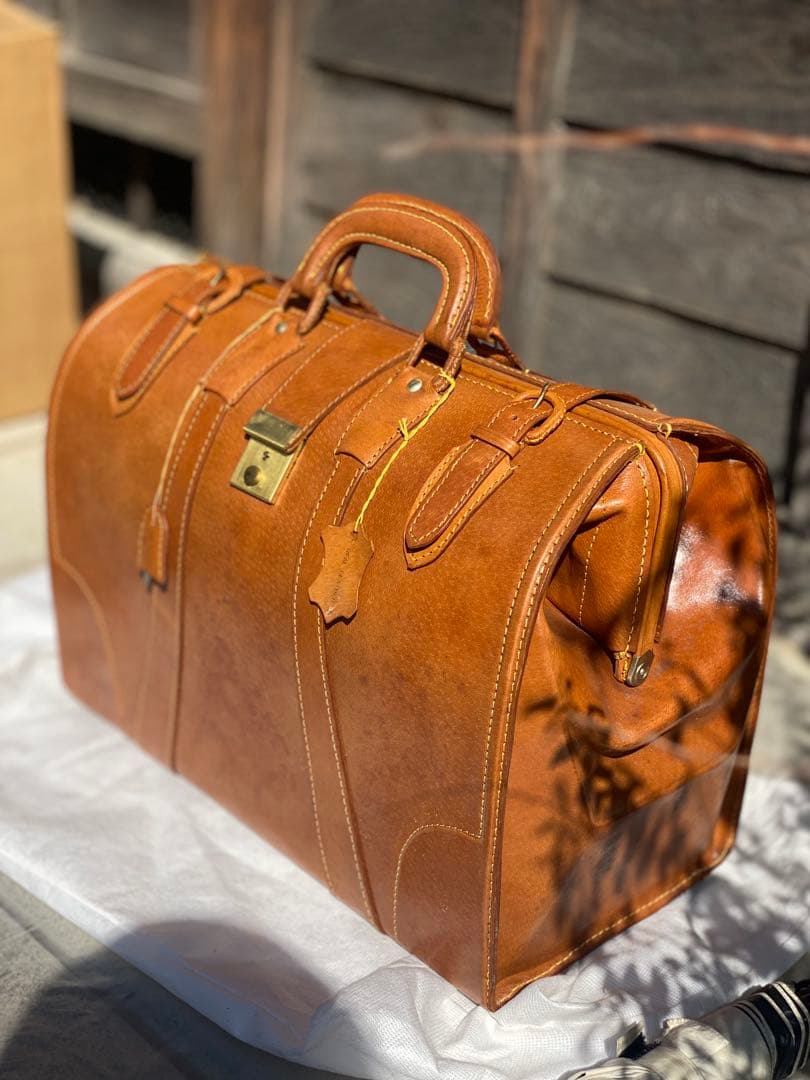 ドクターズバッグ ダレスバッグ 本革 アンティーク 未使用 経年劣化