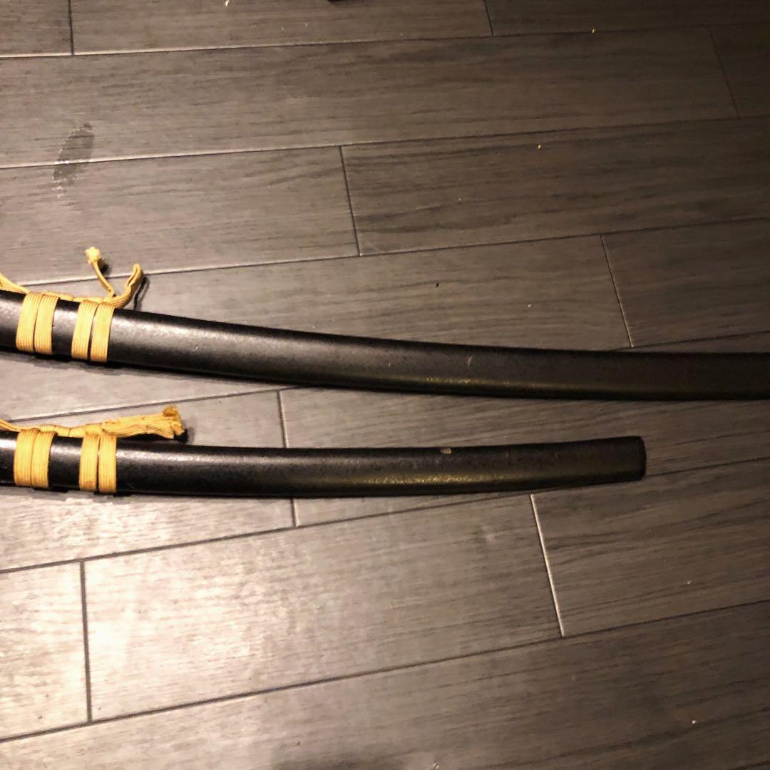 本格模造刀　居合刀　 2本セット　美術刀剣　太刀　脇差　大小セット　茶拵え