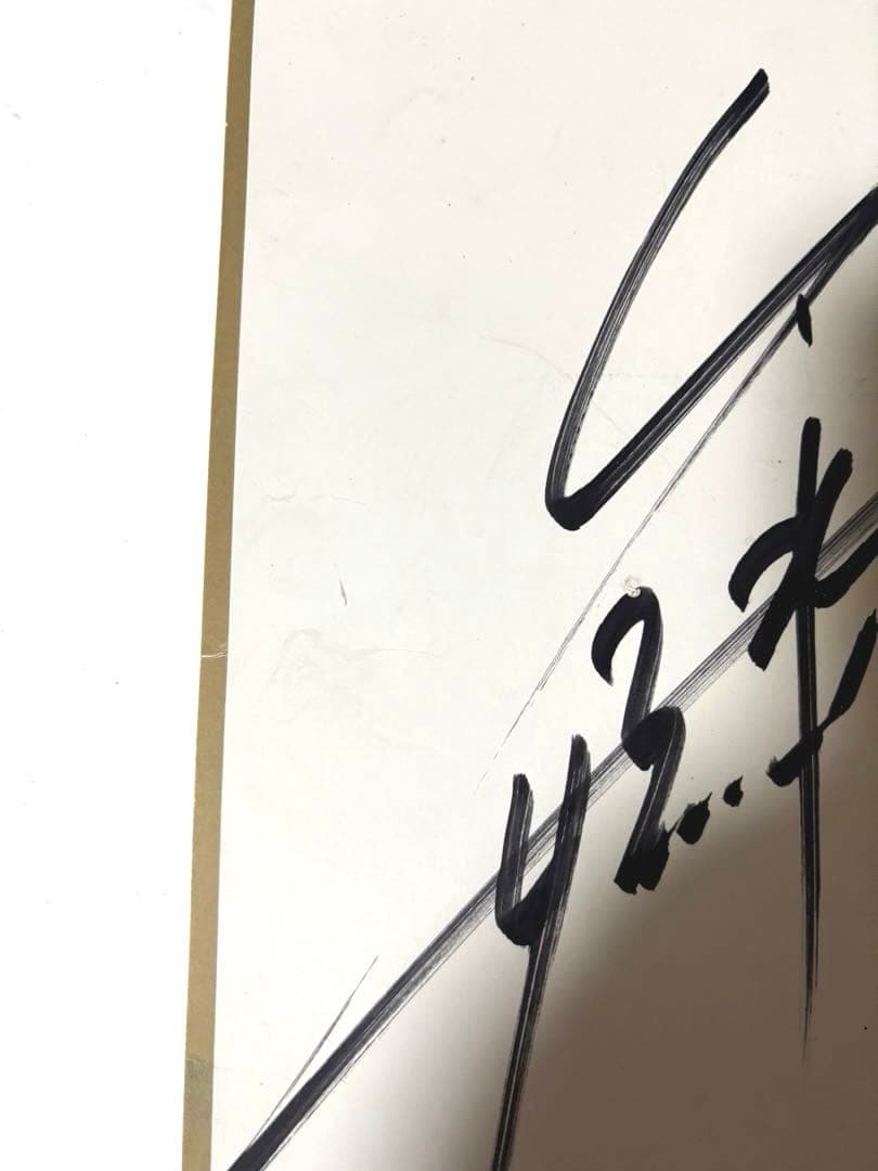 矢沢永吉 E.YAZAWA 直筆サイン色紙 TOSHIBA EMI レアグッズ