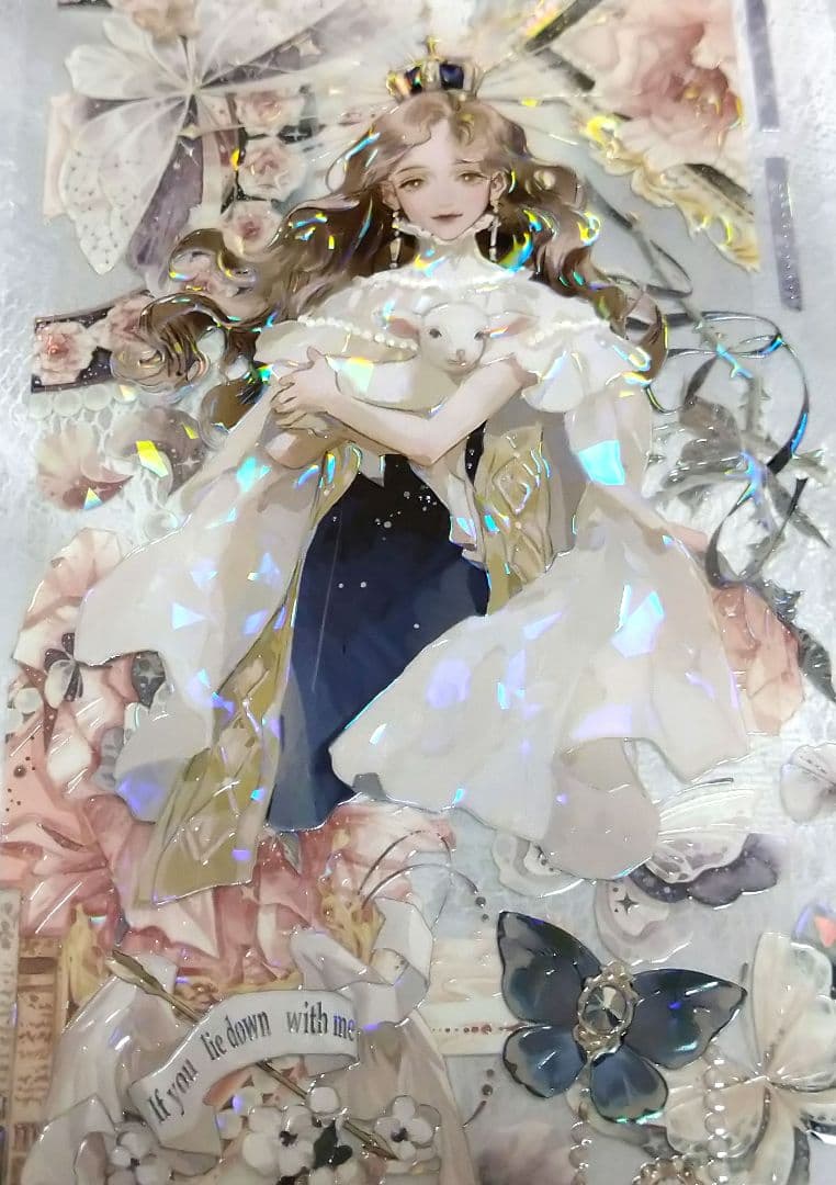 S31＃淬蝶流烟(贝壳光)Shine切り売り海外装飾マステ