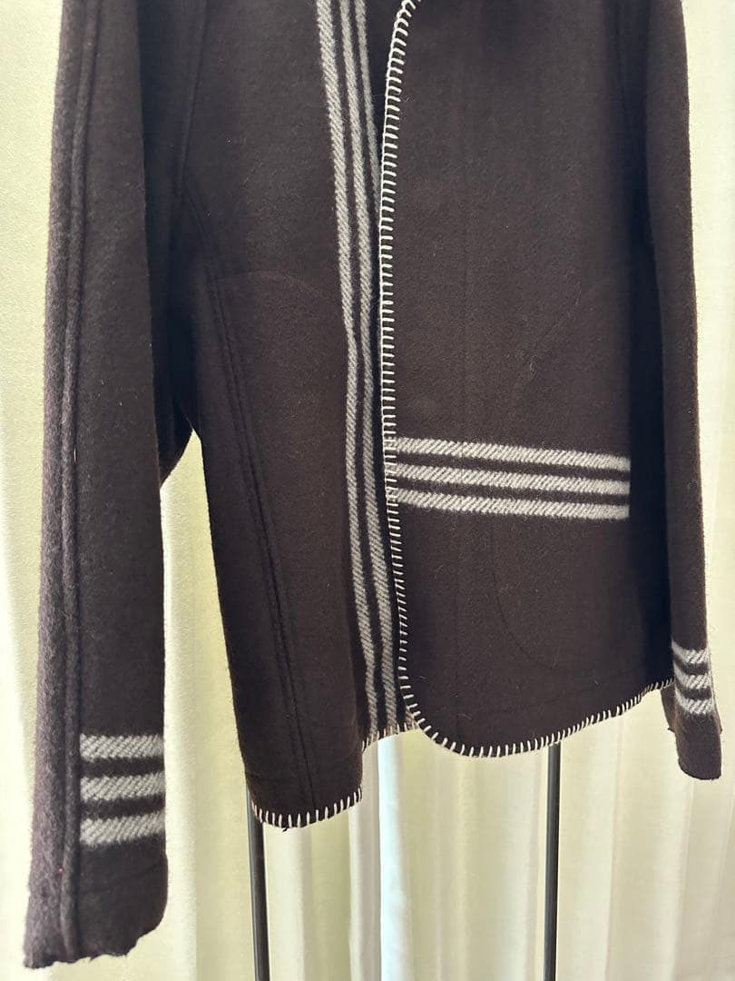 3man/M/ウール/スリーマン/ブラウン/茶/ブランケットジャケット