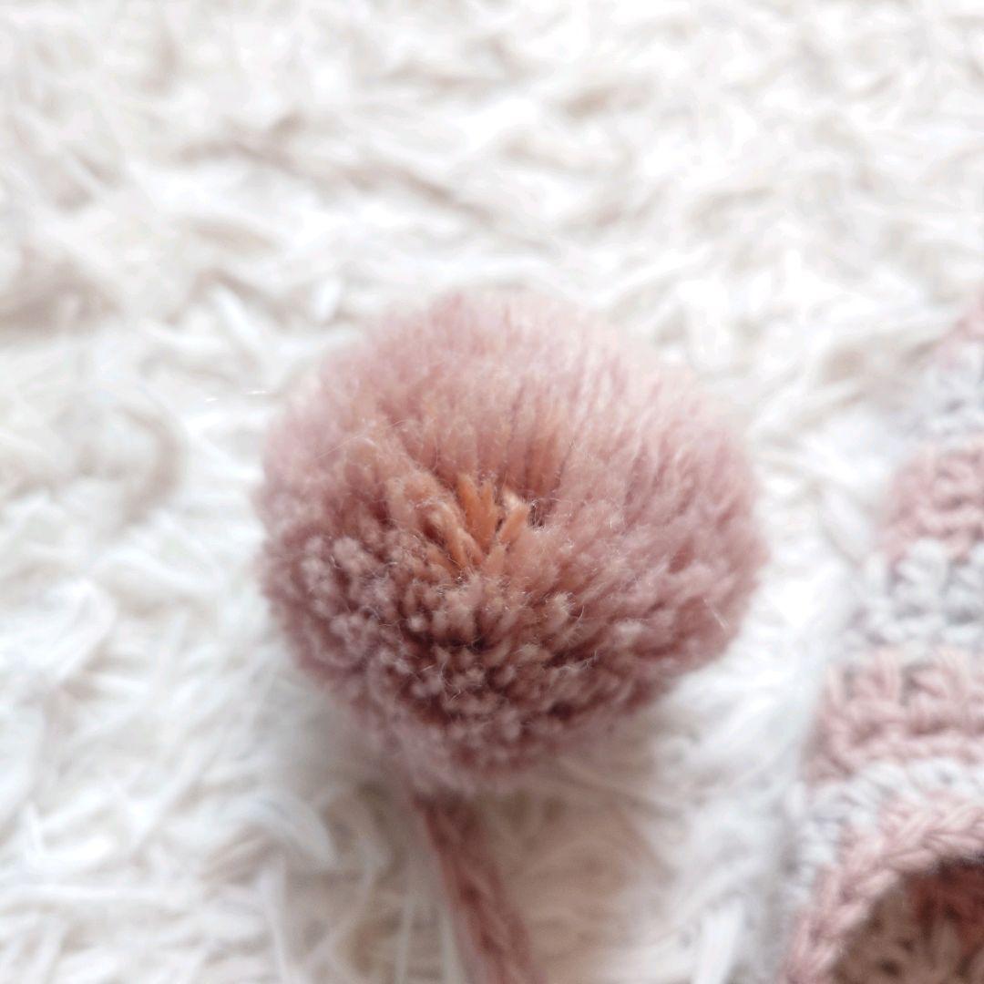 希少 ミュウミュウ ポンポン ハンドメイド ニット帽 モヘア ビーニー